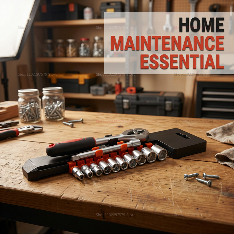 Hand Tools In Workshop - 12 Piece Automotive Socket Set with