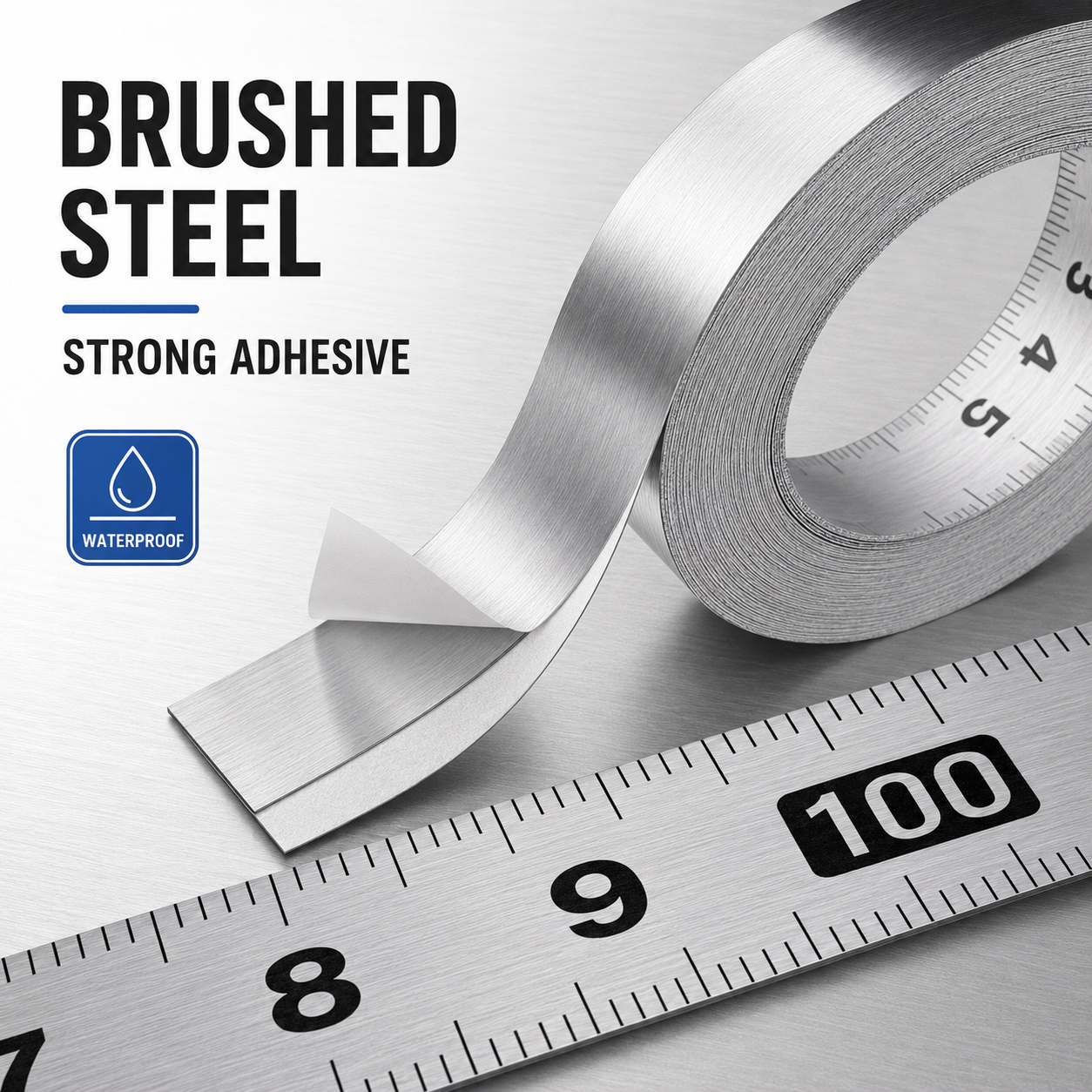 Tools Use In The Workshop - Self Adhesive Measuring Tape 1m Stainless