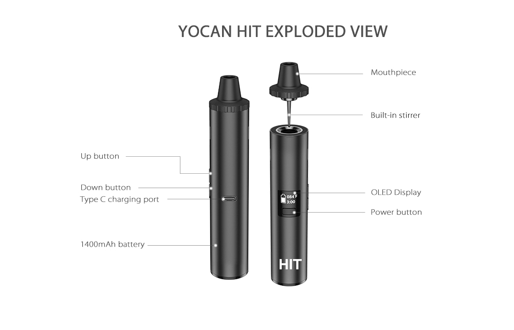 Original Yocan Hit Dry Herb Va - Tools Vape ulasan dan harga