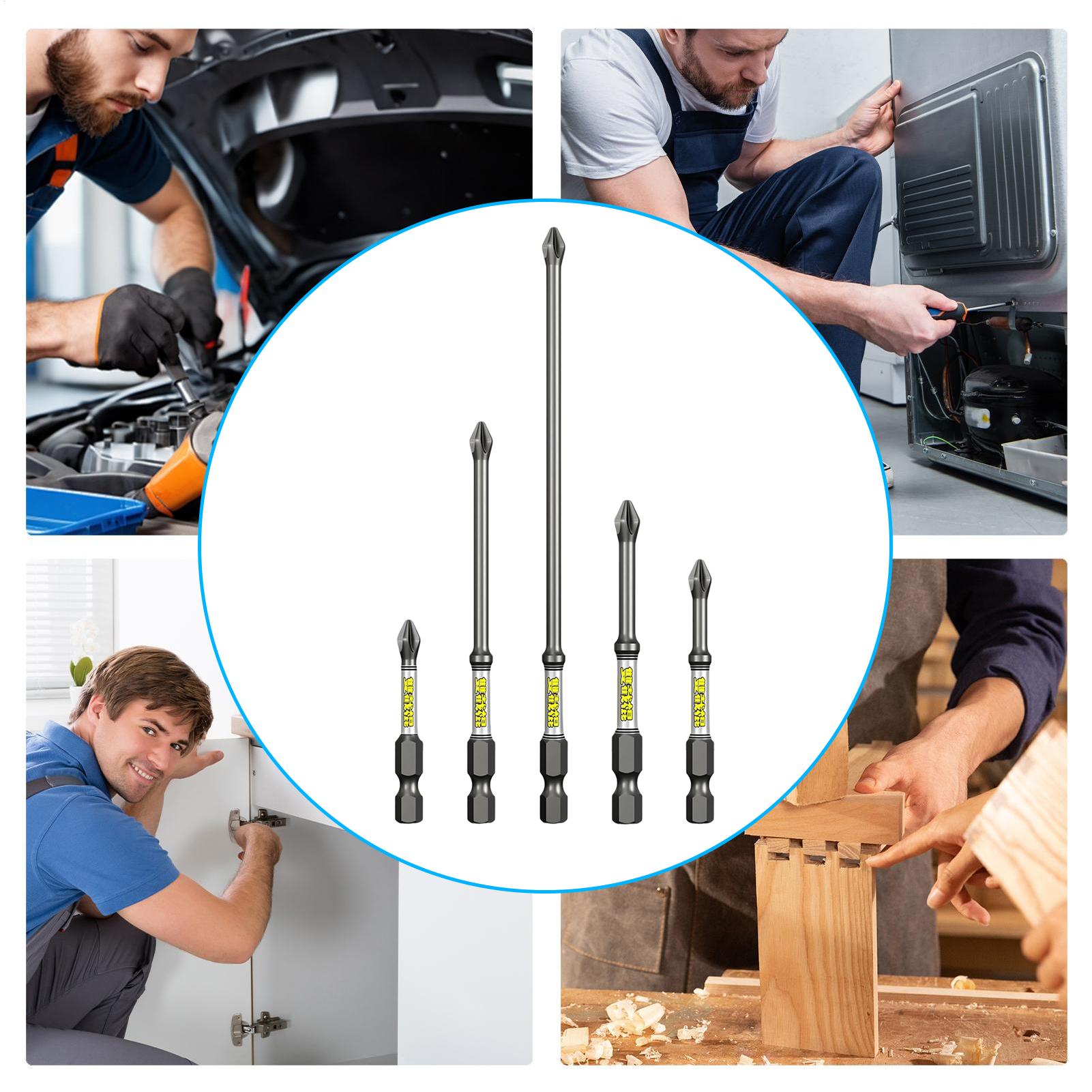 Drill Screwdriver Bit Set 5-Pi - Tools In The Workshop ulasan dan harga