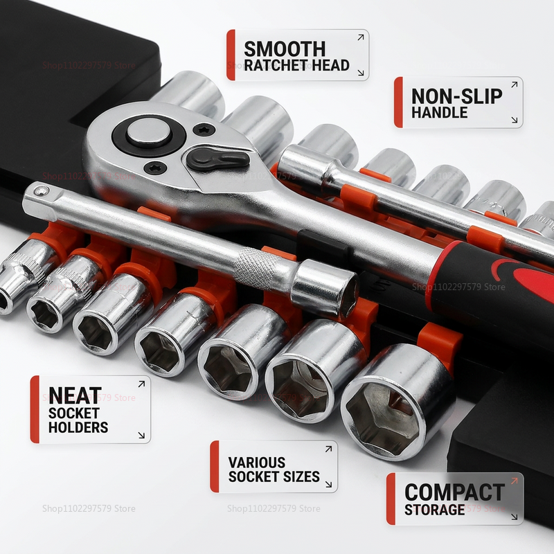 12 Piece Automotive Socket Set - Hand Tools In Workshop ulasan dan harga