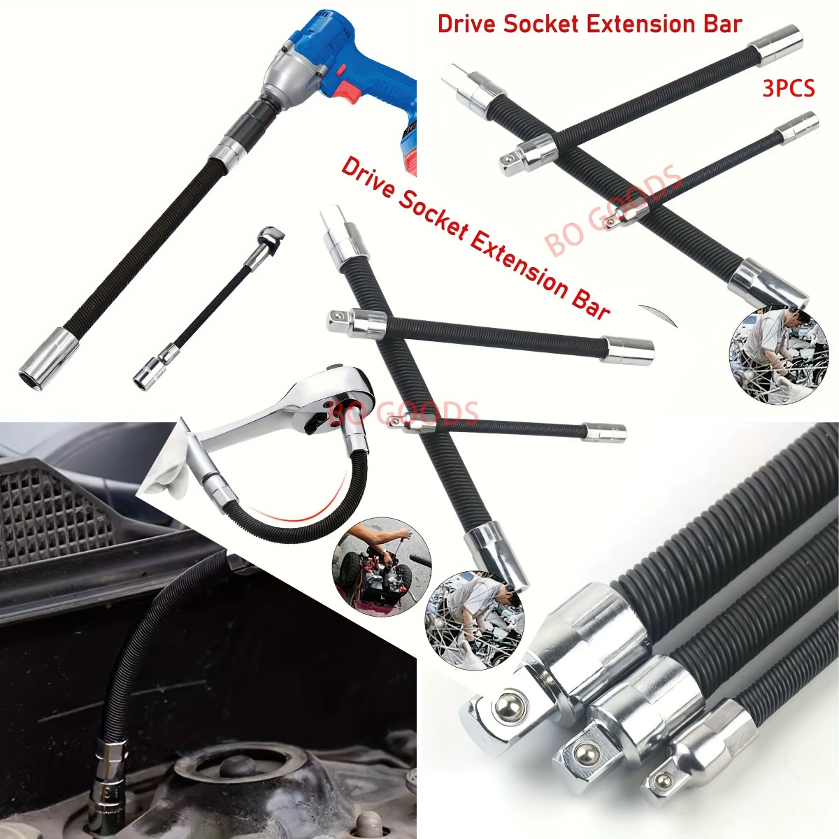 3pcs Impact Socket & Flexible  - Tools In The Workshop ulasan dan harga
